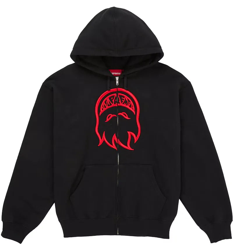 Supreme Spitfire Zip-Up Hooded Sweatshirt Black - vue 360
