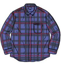 Supreme Spray Tartan Shirt Blue