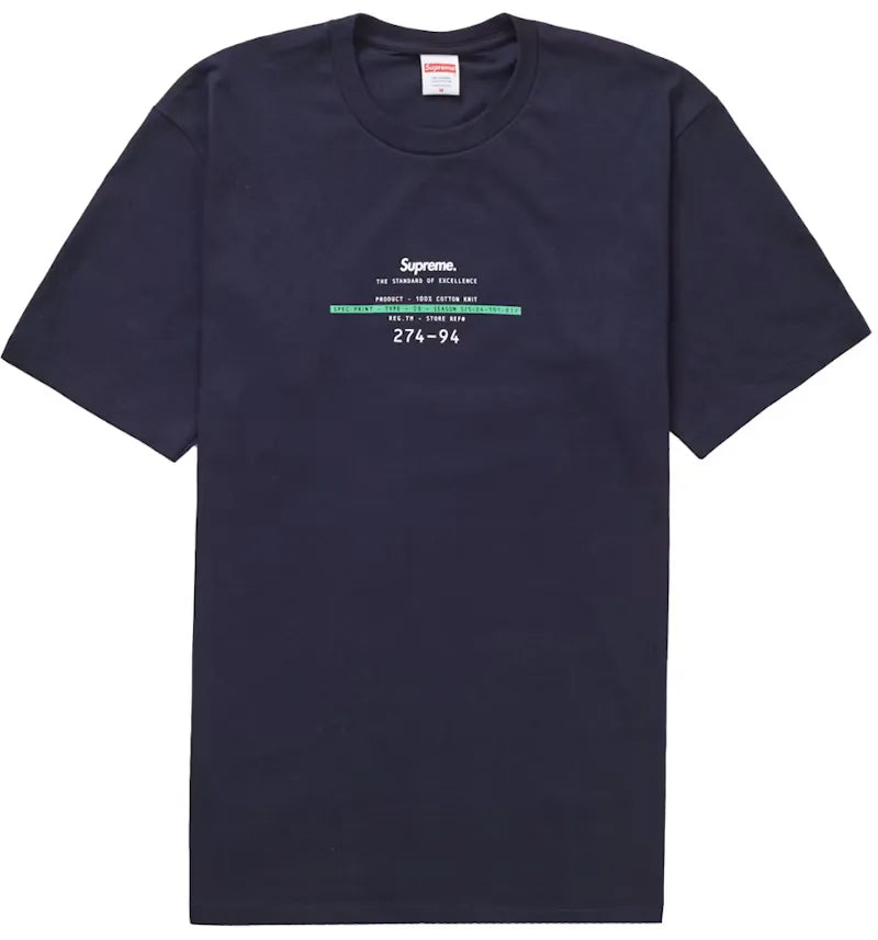 Supreme Standard Tee Navy - vue 360