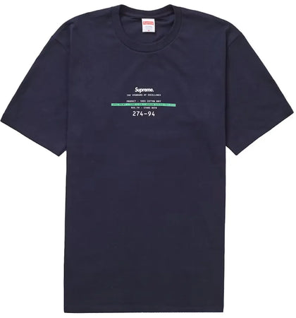 Supreme Standard Tee Navy - authentic Supreme product