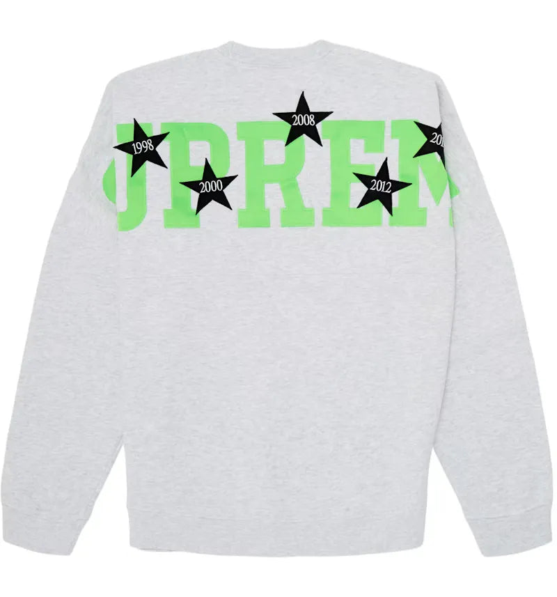 Supreme Stars Crewneck Ash Grey - vue 360