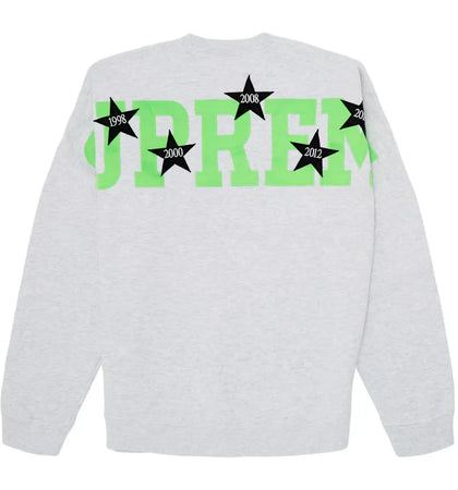 Supreme Stars Crewneck Ash Grey - authentic Supreme product