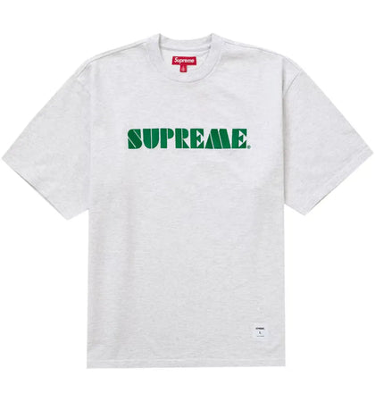 Supreme Stencil Embroidered S/S Top Ash Grey - authentic Supreme product