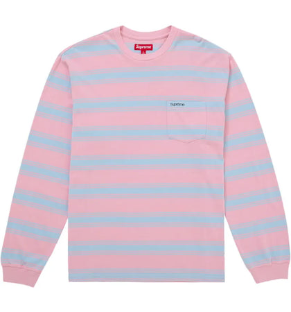 Supreme Stripe Pocket L/S Top Pink - authentic Supreme product