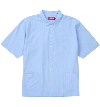 Supreme Stripe S/S Pajama Shirt Blue - authentic Supreme apparel