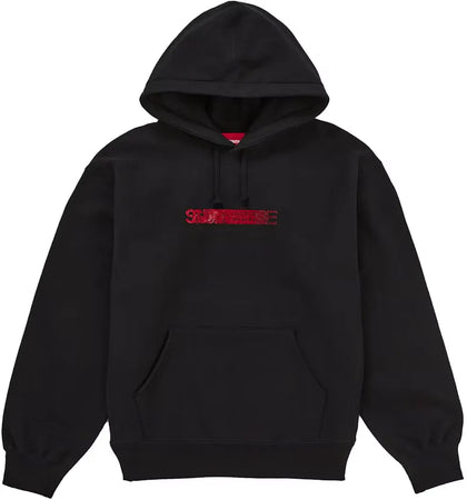 Supreme Swarovski Motion Logo Hooded Sweatshirt Black - authentic Supreme apparel