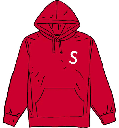 Supreme Swarovski S Logo Hooded Sweatshirt Red - authentic Supreme apparel