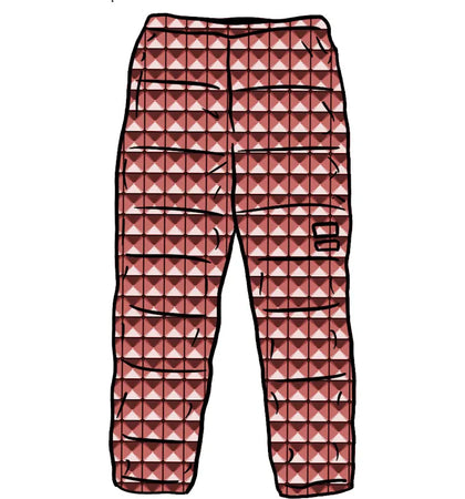 Supreme The North Face Studded Nuptse Pant Red - authentic Supreme product