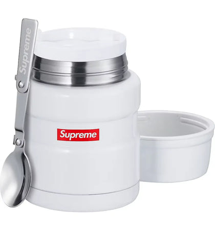 Supreme Thermos Stainless King Food Jar and Spoon White - authentic Supreme product