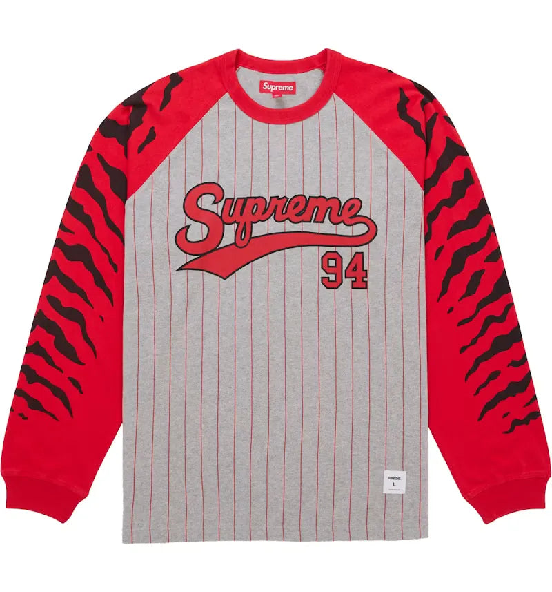 Supreme Tiger Raglan L/S Top Grey - vue 360