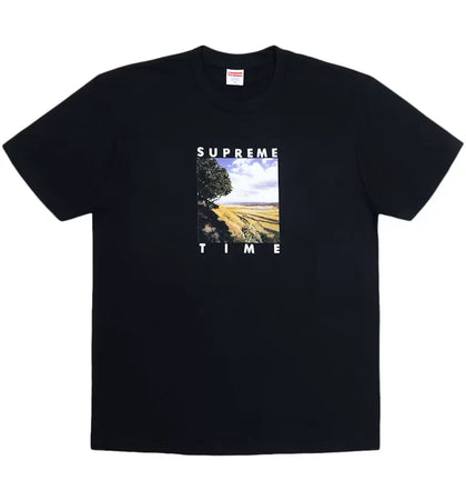 Supreme Supreme Time Tee Black - authentic Supreme product