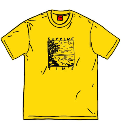 Supreme Supreme Time Tee Yellow - authentic Supreme product