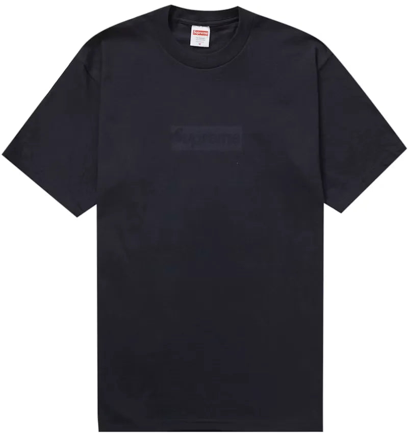 Supreme Tonal Box Logo Tee Black - vue 360