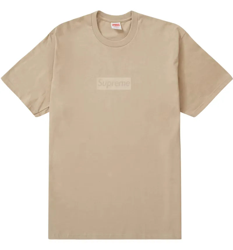 Supreme Tonal Box Logo Tee Khaki - vue 360