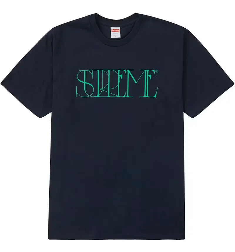 Supreme Trademark Tee Navy - vue 360