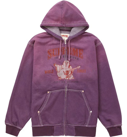 Supreme True Religion Zip Up Hooded Sweatshirt Purple - authentic Supreme apparel