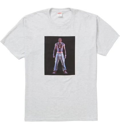 Supreme Tupac Hologram Tee Ash Grey - authentic Supreme product