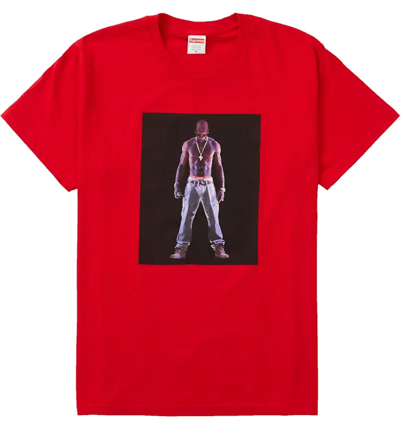 Supreme Tupac Hologram Tee Red - vue 360