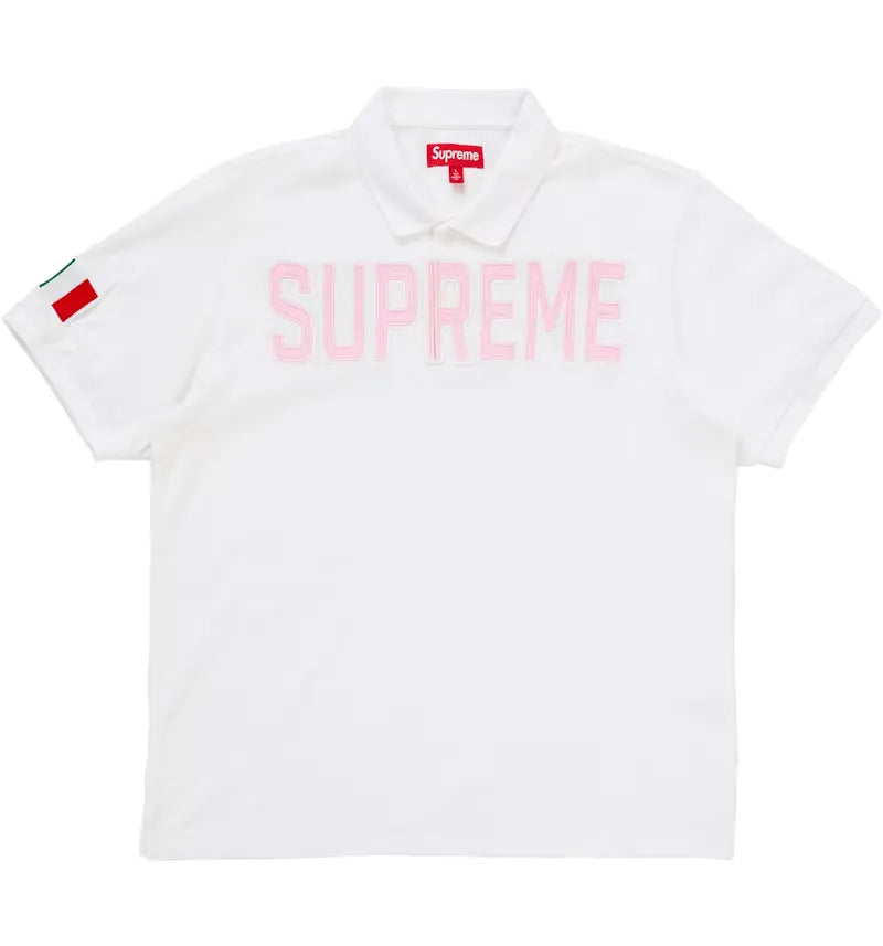 Supreme Twill Appliqué Polo White - vue 360