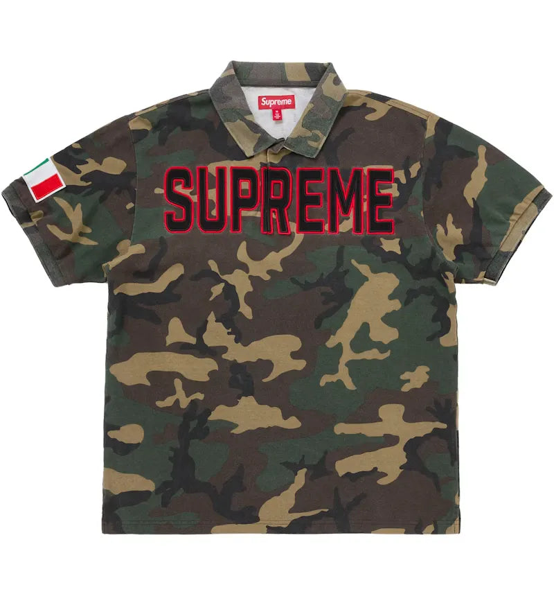 Supreme Twill Appliqué Polo Woodland Camo - vue 360