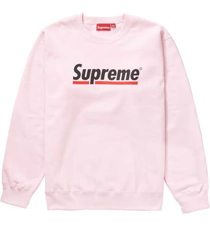 Supreme Underline Crewneck Light Pink Heather - authentic Supreme product
