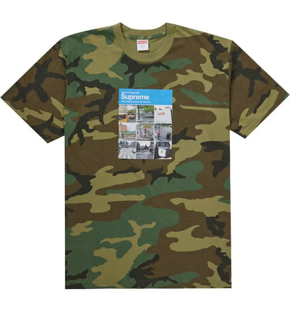 Supreme Verify Tee Woodland Camo - authentic Supreme product