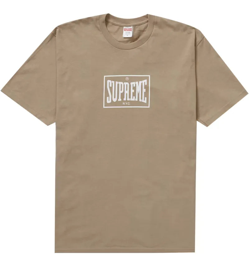Supreme Warm Up Tee Khaki - vue 360