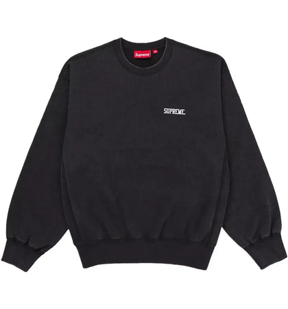 Supreme Washed Crewneck Black - authentic Supreme product