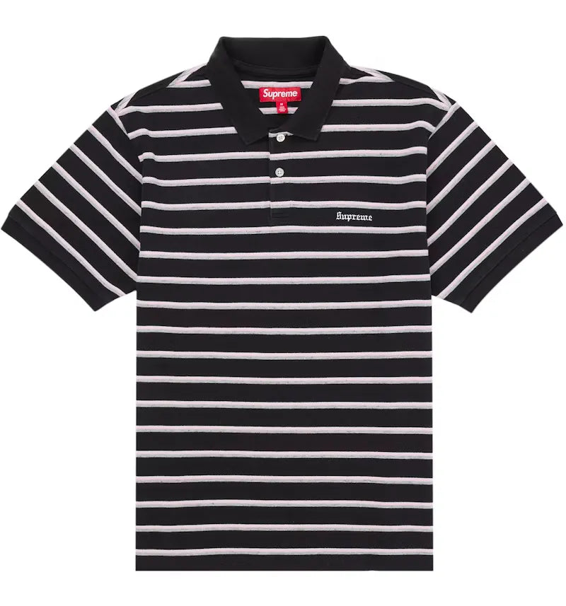 Supreme Washed Stripe Polo Black - vue 360