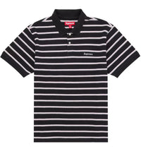 Supreme Washed Stripe Polo Black
