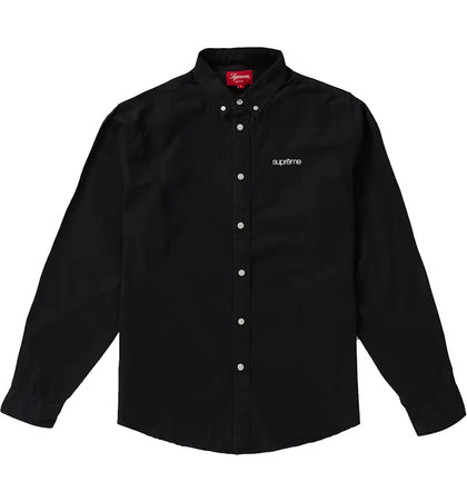 Supreme Washed Twill Shirt (SS19) Black - authentic Supreme apparel