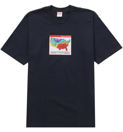 Supreme Weather Tee Navy - authentic Supreme product