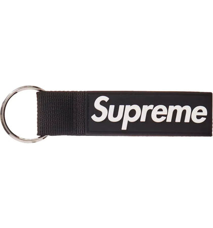 Supreme Webbing Keychain Black - authentic Supreme product