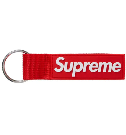 Supreme Webbing Keychain Red - authentic Supreme product