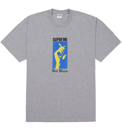 Supreme Wish Tee Heather Grey - authentic Supreme product