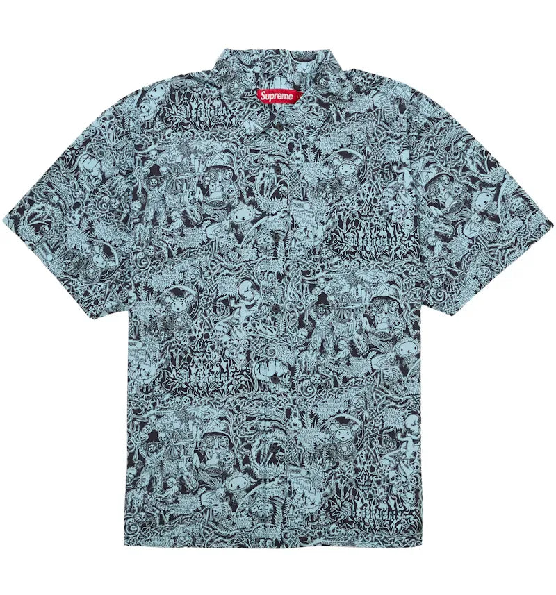 Supreme Wombat S/S Shirt Blue - vue 360