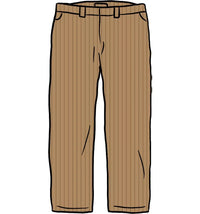 Supreme Work Pant (SS21) Brown Stripe