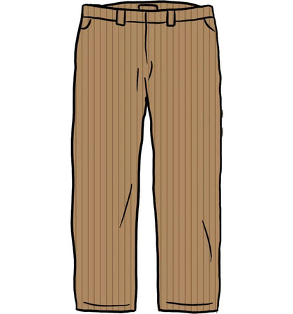 Supreme Work Pant (SS21) Brown Stripe - authentic Supreme product