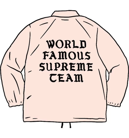 Supreme World Famous Coaches Jacket Pink - authentic Supreme apparel