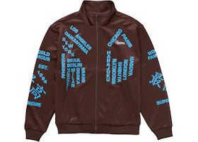 Supreme Worldwide Tricot Track Jacket Brown