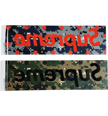 Supreme x Comme Des Garcons Digi Camo Box Logo Sticker Set - authentic Supreme product