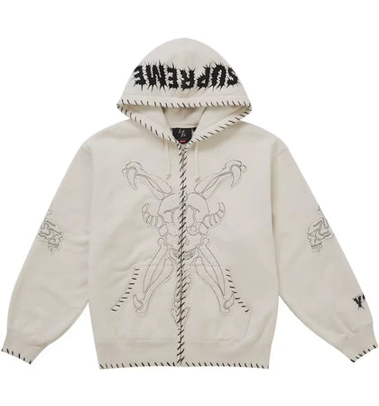 Supreme Y's by Yohji Yamamoto Zip Up Hooded Sweatshirt Natural - authentic Supreme apparel