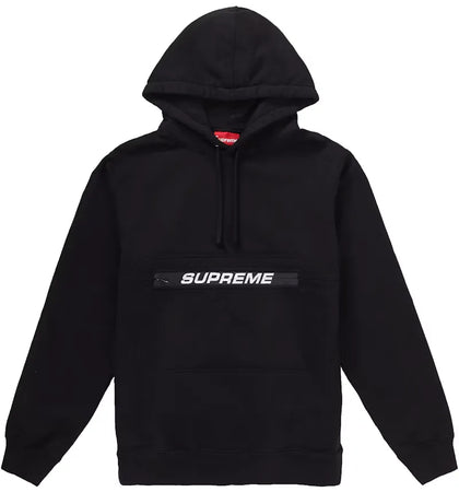 Supreme Zip Pouch Hooded Sweatshirt Black - authentic Supreme apparel
