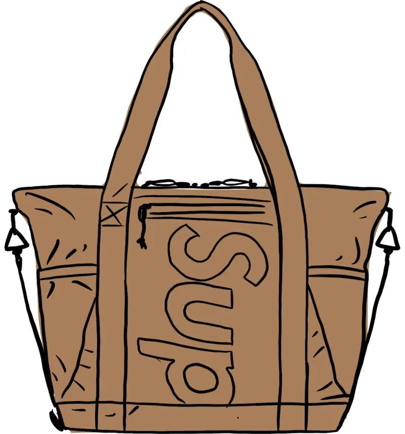 Supreme Zip Tote (SS21) Tan - vue 360