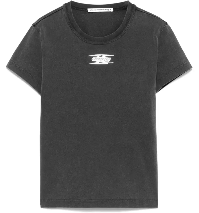 T by Alexander Wang Blade Logo Shrunken Tee Washed Cedar - vue 360