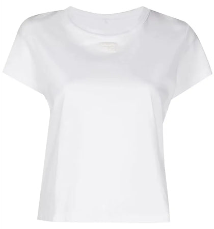 T by Alexander Wang Essential Jersey Puff Logo Shrunk Tee White - authentic T by Alexander Wang apparel