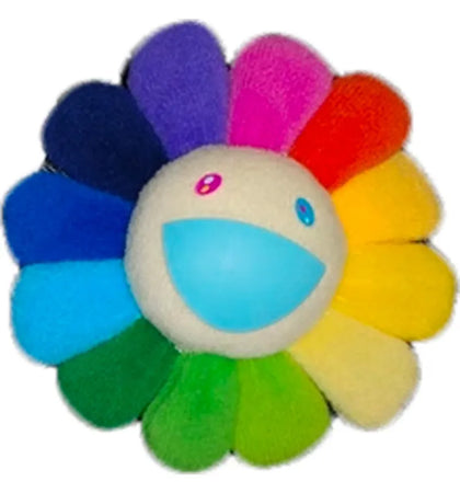 Takashi Murakami Flower Plush Pin Rainbow/White - authentic Takashi Murakami product