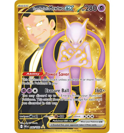 Team Rocket's Mewtwo ex 2025 Pokémon Scarlet & Violet Destined Rivals Special Illustration Rare 240/182 Ungraded - authent...