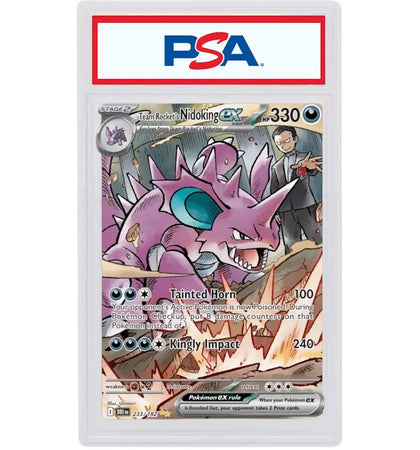 Team Rocket's Nidoking ex 2025 Pokémon Scarlet & Violet Destined Rivals Special Illustration Rare 233/182 (PSA or BGS Grad...