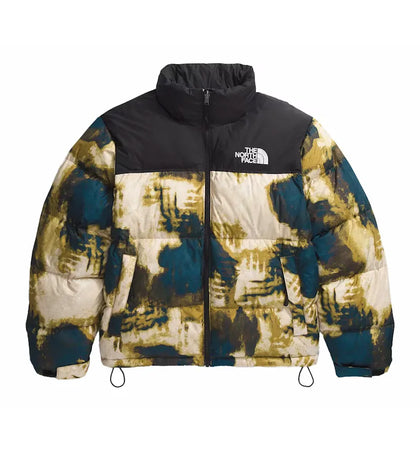 The North Face 1996 Retro Nuptse 700 Fill Packable Jacket Midnight Petrol TNF Bleach Dye Print/TNF Black - authentic The N...